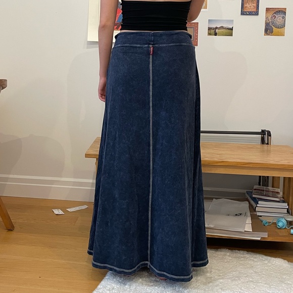 Y2K Blue Maxi Skirt - Picture 3 of 6